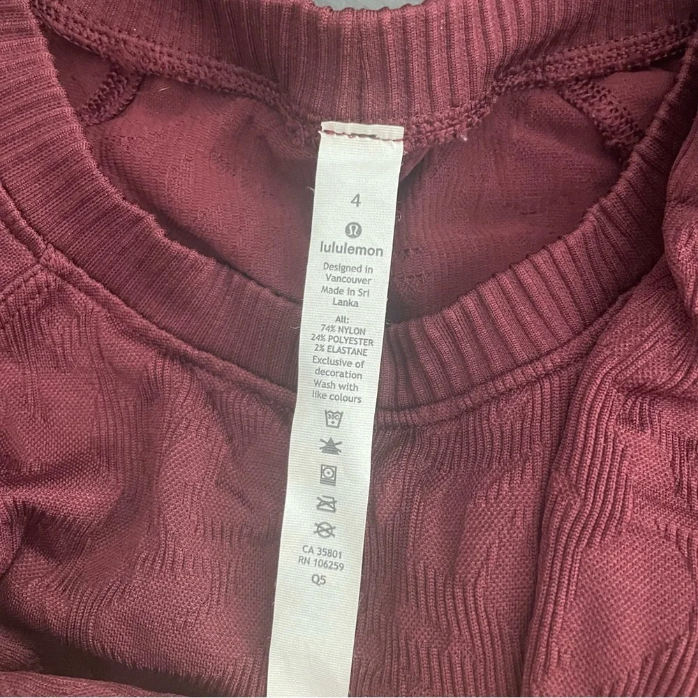 Lululemon Rest Less Pullover Garnet size 4
